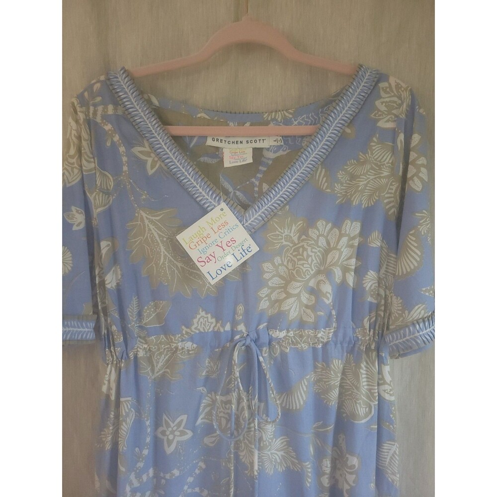 Gretchen Scott Maxi Dress Beach Cover Up Glorious Peri/Khaki NWT L - Picture 2 of 16